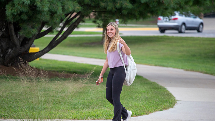 SWCC student walking on campus